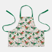 Dinosaurussen in Truien Kerstpatroon Schort (Voorkant)