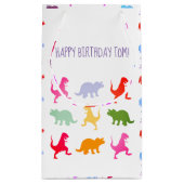 Dinosaurussen Jongen partij Vlaggen Custom Klein Cadeauzakje (Achterkant)