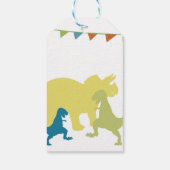 Dinosaurussen Jongensfeestvlaggen Custom Gift Labe Cadeaulabel (Achterkant)