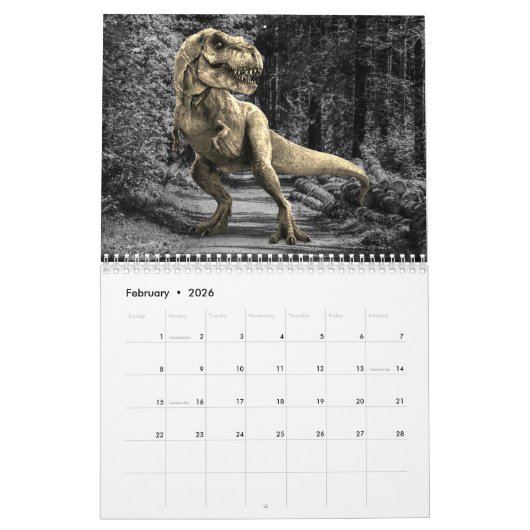 Dinosaurussen Jurassic Park Mooie Muur Kalender (Feb 2026)