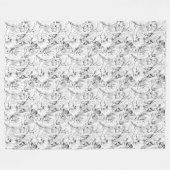 Dinosaurussen Jurassic Sketch Art Fleece Deken (Voorkant (Horizontaal))