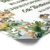 Dinosaurussen Jurassic Verjaardagsfeest Welkomstbo Poster (Hoek)