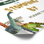 Dinosaurussen Jurassic Verjaardagsfeestje Dank u F Poster (Hoek)