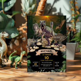 Dinosaurussen Jurassic Verjaardagsfeestje Stomp Ch Kaart