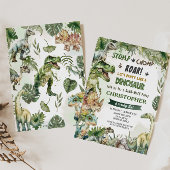 Dinosaurussen Jurassic Verjaardagsfeestje Stomp Ch Kaart