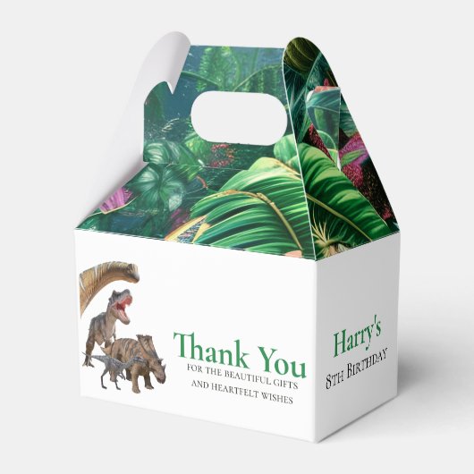 Dinosaurussen Jurassic World Thema Favor Box Bedankdoosjes (Achterkant)