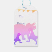 Dinosaurussen Kinder partij Vlaggen Custom Gift La Cadeaulabel (Achterkant)