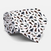 Dinosaurussen - Kleur op wit Stropdas (Opgerold)