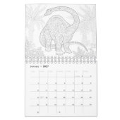 Dinosaurussen, kleurpaden kalender (Jan 2027)
