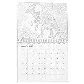 Dinosaurussen, kleurpaden kalender (Mar 2027)