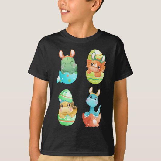 Dinosaurussen komen uit Pasen eieren T-shirt (Voorkant)