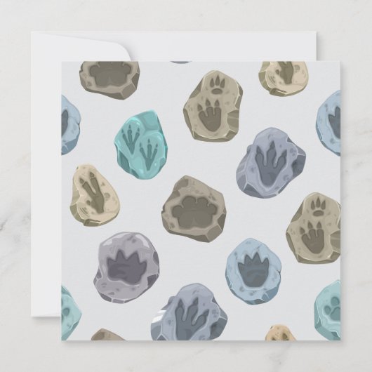 Dinosaurussen kruisen, T-rex Baby shower Kaart (Achterkant)