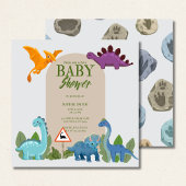 Dinosaurussen kruisen, T-rex Baby shower Kaart
