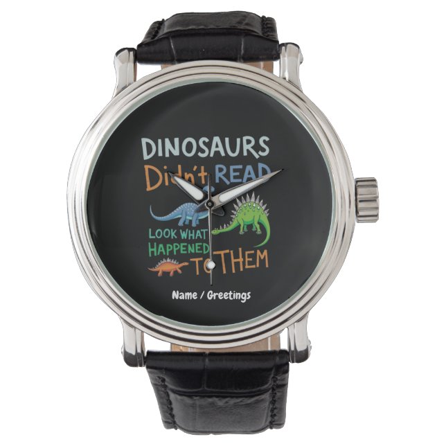 Dinosaurussen lazen geen boeken, kijk wat er gebeu horloge (Voorkant)
