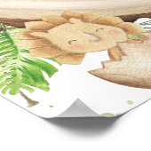 Dinosaurussen Meisje 1e Verjaardag Baby shower Wel Poster (Hoek)