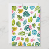 Dinosaurussen Meisje Drie-Rex Verjaardag Uitnodigi Kaart (Achterkant)