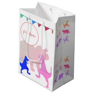 Dinosaurussen Meisje Jongen partij Vlaggen Custom Medium Cadeauzakje