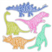 Dinosaurussen met namen sticker (Voorkant)