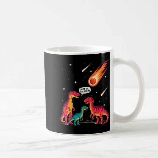 Dinosaurussen Meteoor Sarcastisch Dit Is Prima Gra Koffiemok (Rechts)