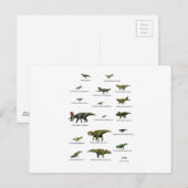 Dinosaurussen namen briefkaart (Voorkant / Achterkant)