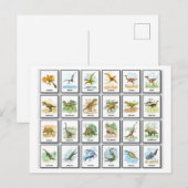 Dinosaurussen namen feestdagenkaart (Voorkant / Achterkant)