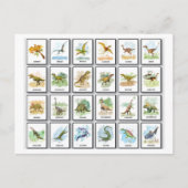 Dinosaurussen namen feestdagenkaart (Voorkant)