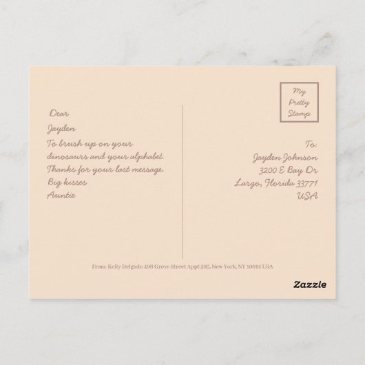 Dinosaurussen (Nederlands) Briefkaart (Achterkant)