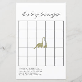 Dinosaurussen neutraal Baby shower bingo spel