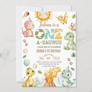 Dinosaurussen One-A-Saurus 1e verjaardag uit te no Kaart