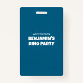 Dinosaurussen ontmoeten het stenen tijdperk badge (Achterkant)