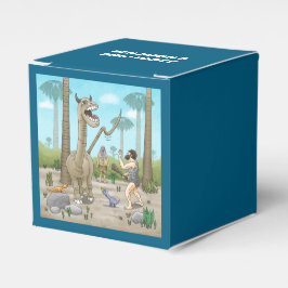 Dinosaurussen ontmoeten het stenen tijdperk bedankdoosjes