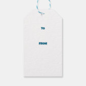 Dinosaurussen ontmoeten het stenen tijdperk cadeaulabel (Achterkant)