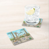 Dinosaurussen ontmoeten het stenen tijdperk kartonnen onderzetters (Insitu)