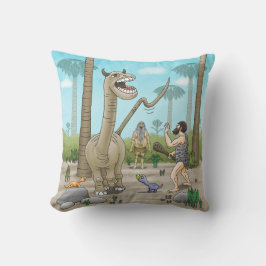 Dinosaurussen ontmoeten het stenen tijdperk kussen