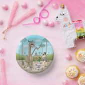 Dinosaurussen ontmoeten het stenen tijdperk papieren kommen (Feest)