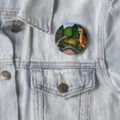 Dinosaurussen op Creek Ronde Button 5,7 Cm (In situ)