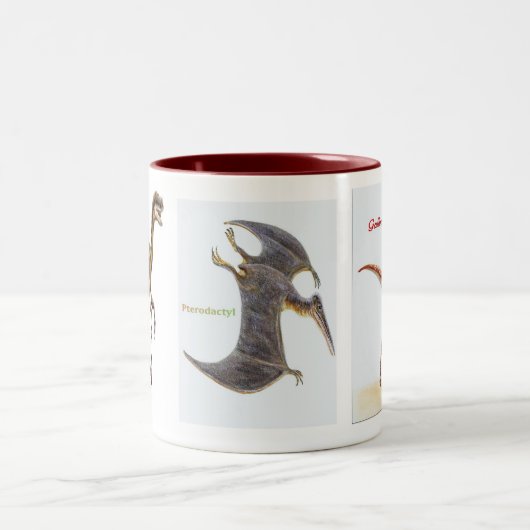 Dinosaurussen op een mok (Center)