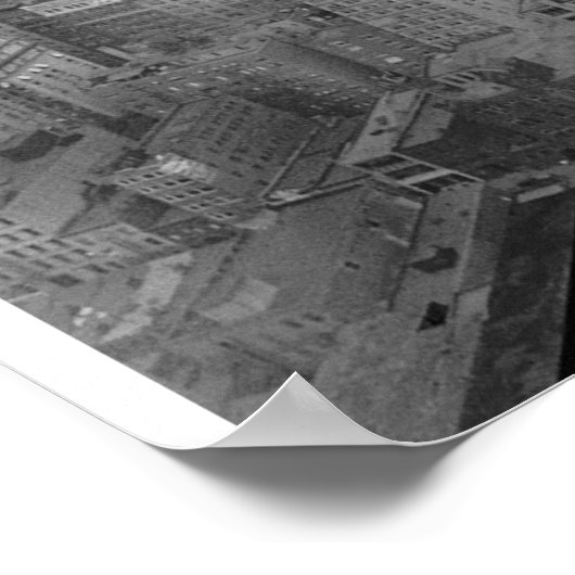 Dinosaurussen op een Skyscraper Poster (Hoek)