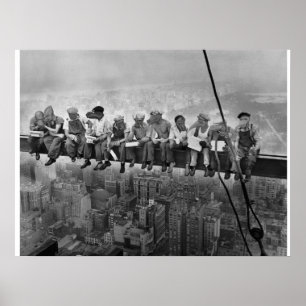 Dinosaurussen op een Skyscraper Poster