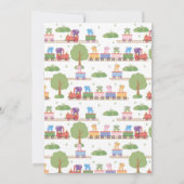 Dinosaurussen op een treintdag kaart (Achterkant)