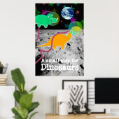 Dinosaurussen op het bewegende Poster afdrukken (Thuiskantoor)