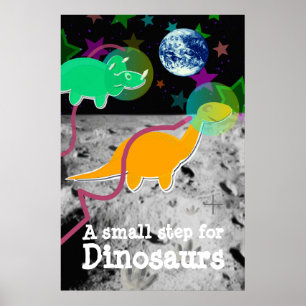 Dinosaurussen op het bewegende Poster afdrukken