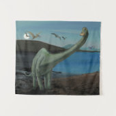Dinosaurussen op volle maan wandkleed (Voorkant (horizontaal))