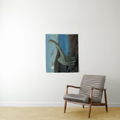 Dinosaurussen op volle maan wandkleed (In situ)