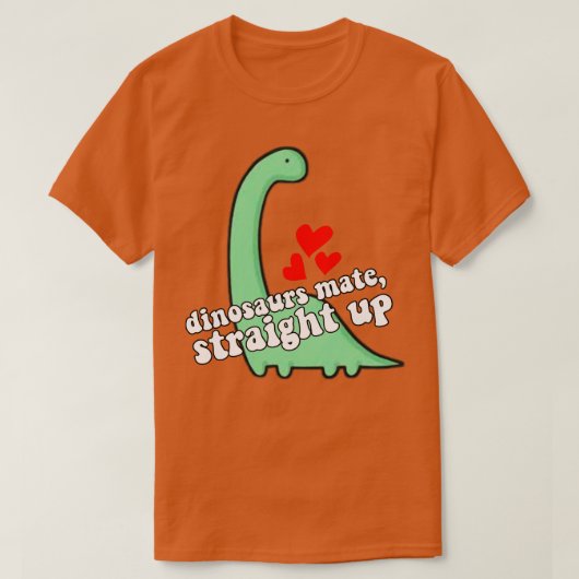 Dinosaurussen paren recht omhoog t-shirt (Design voorkant)
