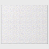 Dinosaurussen - Pastel Omlijning Witte Achtergrond Cadeaupapier (Vlak)