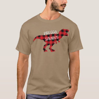 Dinosaurussen Preggo Saurus Zwangerschap Aankondig T-shirt