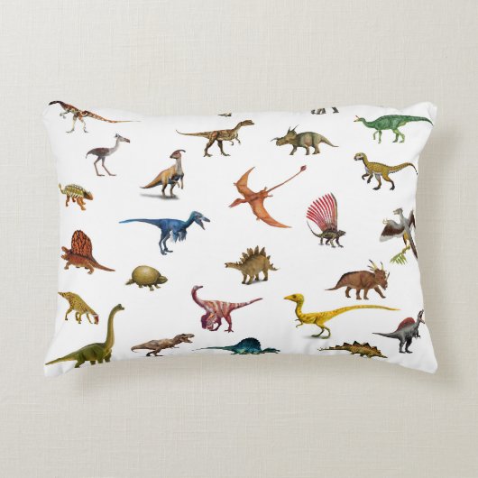Dinosaurussen, prehistorische wereld van dinosauru accent kussen (Voorkant)