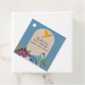 Dinosaurussen, Pterodactyl, Voetafdruk Baby shower Bedankjes Labels (In situ)