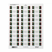 Dinosaurussen  retouradreslabel etiket (Full Sheet)